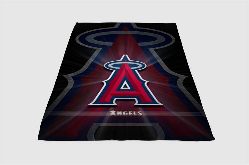 Los Angeles Angels Logo Sherpa Fleece Blanket Gifts for Family, for Couple