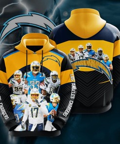 Los Angeles Chargers Custom Sport All Over Print Hoodie 3D 6