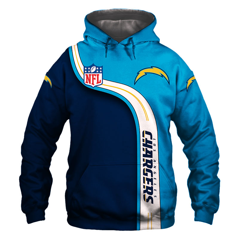 Los Angeles Chargers Hoodie 3D Cute Zip Hoodie Pullover Gift for Fans