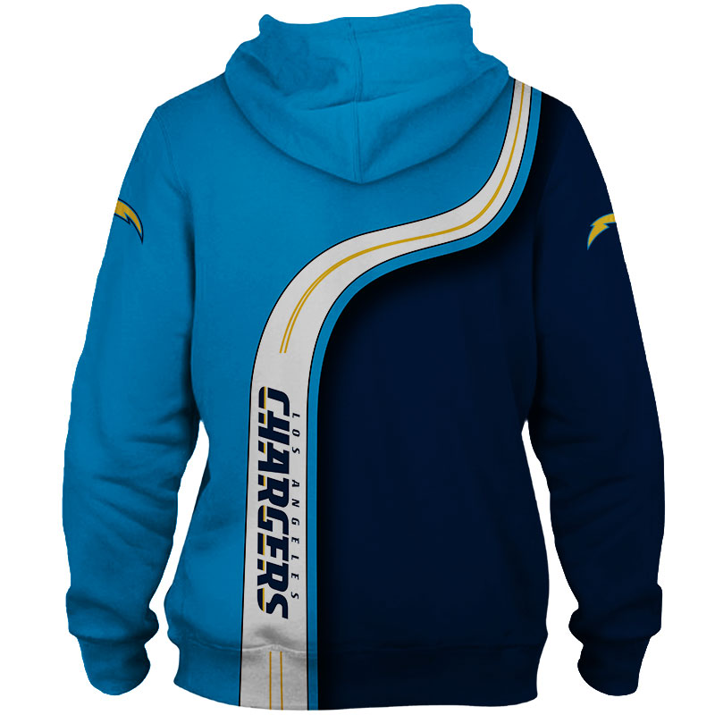 Los Angeles Chargers Hoodie 3D Cute Zip Hoodie Pullover Gift for Fans - Image 3