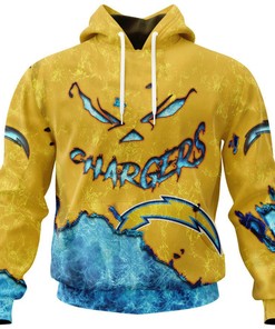 Los Angeles Chargers Hoodie 3D Devil Eyes Gift for Fans