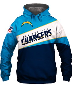 Los Angeles Chargers Hoodie 3D Zip Hoodie