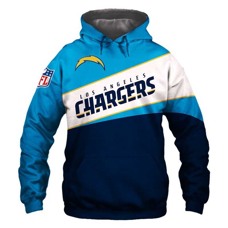 Los Angeles Chargers Hoodie 3D Zip Hoodie