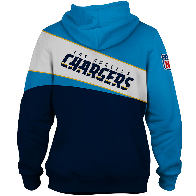 Los Angeles Chargers Hoodie 3D Zip Hoodie - Image 3