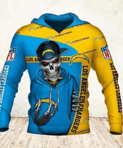 Los Angeles Chargers Hoodie 3D Zip Hoodie Cute Death Gifts for Fans
