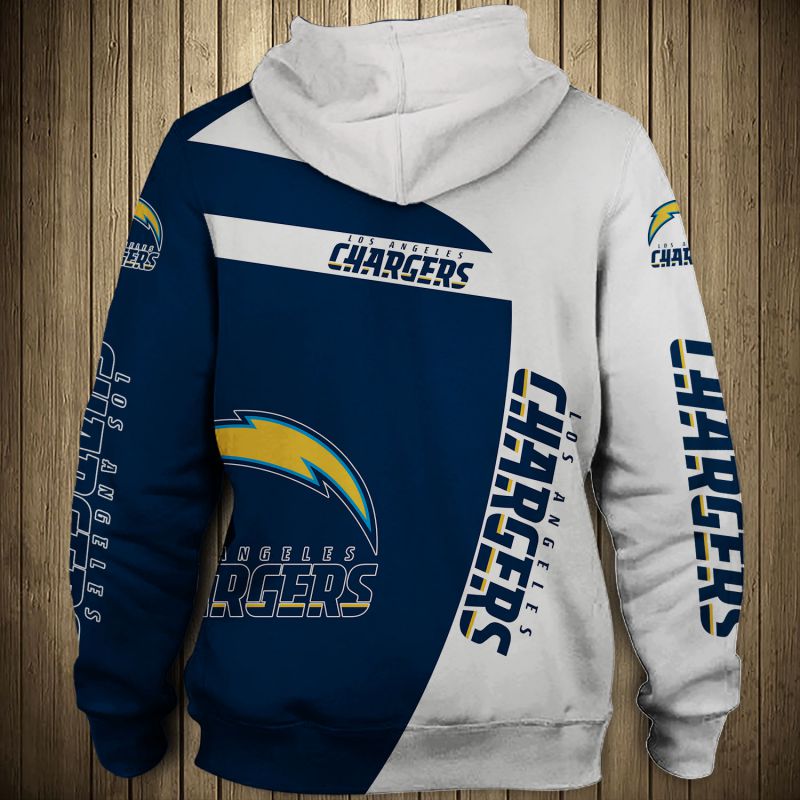 Los Angeles Chargers Hoodie 3D Zip Hoodie Pullover Gift for Fans - Image 2