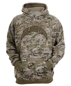 Los Angeles Chargers Hoodie Army Graphic Zip Hoodie Pullover Gift for Fans