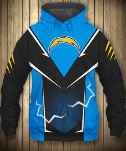 Los Angeles Chargers Hoodie Lightning Graphic Gifts for Fans