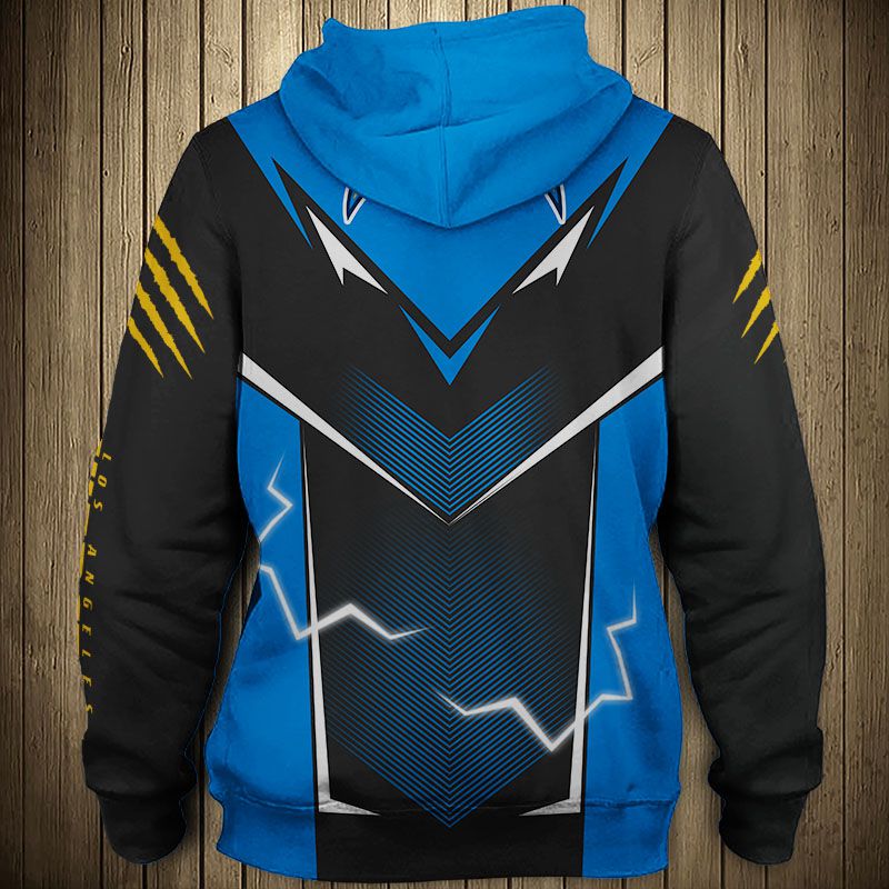 Los Angeles Chargers Hoodie Lightning Graphic Gifts for Fans - Image 2