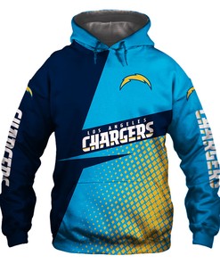 Los Angeles Chargers Hoodie Longsleve Zip Hoodie for Fan