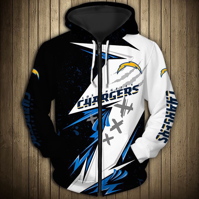 Los Angeles Chargers Hoodie Thunder Graphic Gifts for Fans - Image 3