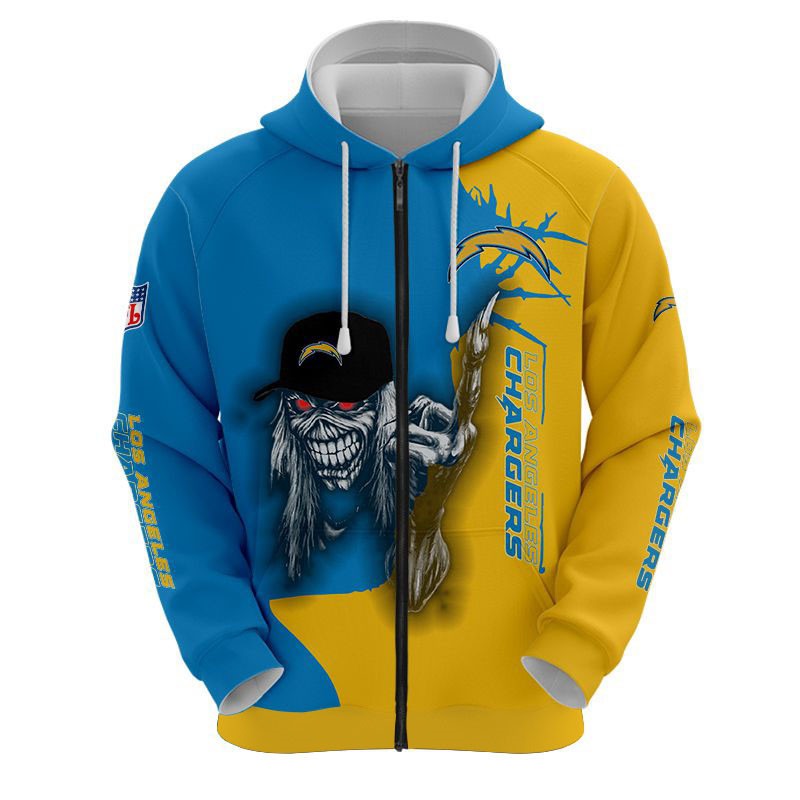Los Angeles Chargers Hoodie Ultra Death Graphic Gift for Halloween - Image 3