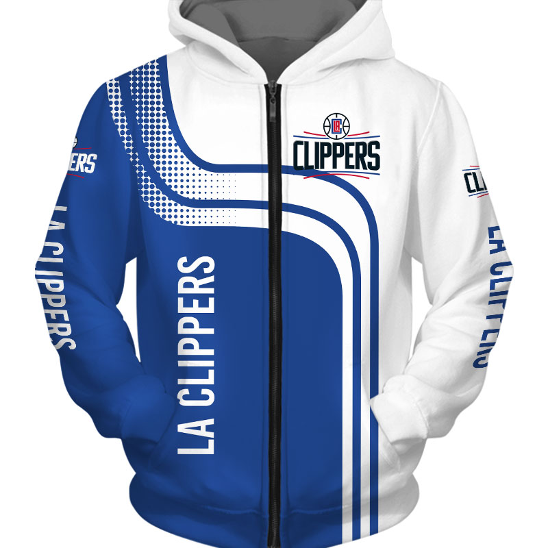 Los Angeles Clippers Hoodie 3D Zip Hoodie for Fans - Image 2