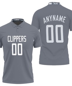 Los Angeles Clippers Nba Basketball Team Logo Earned Edition Gray Clippers Fans Polo Shirt