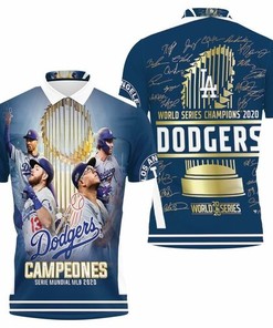 Los Angeles Dodgers Campeones Serie Mundial Mlb 2020 3D All Over Print Polo Shirt
