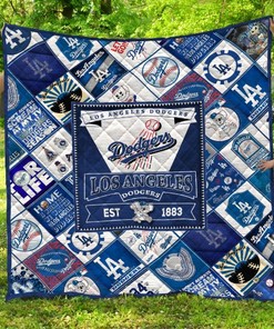 Los Angeles Dodgers Quilt Blanket Bedding Set for Home Décor