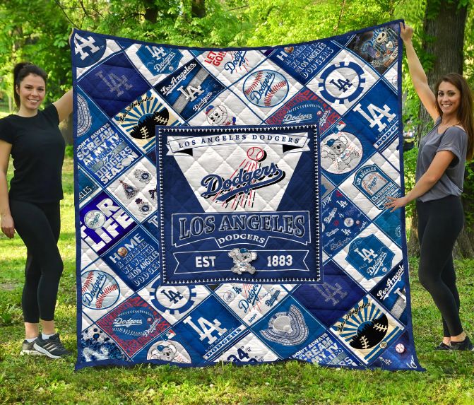 Los Angeles Dodgers Quilt Blanket Bedding Set for Home Décor
