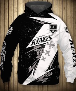 Los Angeles Kings Hoodie 3D Thunder Design Pullover Nhl
