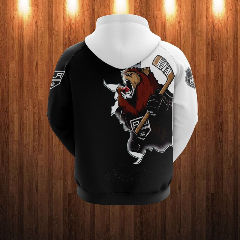 Los Angeles Kings Hoodie 3D Zip Hoodie 3D Cartoon Graphic Zip Hoodie for Fan - Image 2
