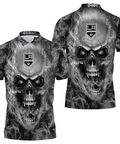 Los Angeles Kings Nhl Fans Skull Polo Shirt All Over Print Shirt 3d T-shirt