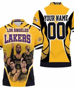 Los Angeles Laker Player Style Western Conference Personalized 3D All Over Print Polo Shirt
