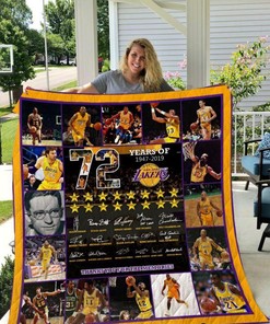 Los Angeles Lakers 72 years Quilt Blanket Bedding Set I1D2