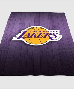 Los Angeles Lakers Logo Sherpa Fleece Blanket Gifts for Family, for Couple
