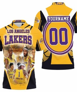 Los Angeles Lakers Player Photo Logo Western Conference 3D All Over Print Polo Shirt