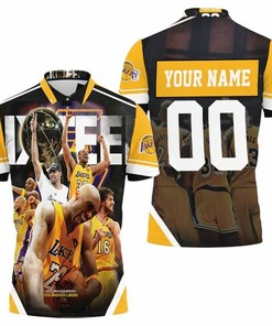 Los Angeles Lakers Sixteen Western Conference Personalized 3D All Over Print Polo Shirt