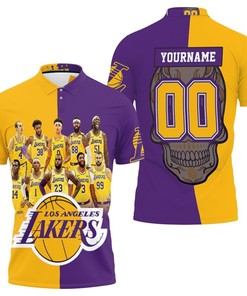 Los Angeles Lakers Skull Logo Nba Western Conference Polo Shirt All Over Print Shirt 3d T-shirt