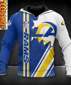 Los Angeles Rams 3D Football NFL Hoodie