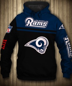 Los Angeles Rams 3D Skull Hoodie Pullover Zip Hoodie for Fans