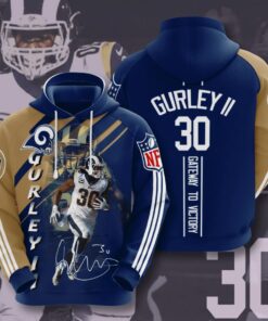 Los Angeles Rams Custom Sport All Over Print Hoodie 3D 13