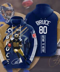 Los Angeles Rams Custom Sport All Over Print Hoodie 3D 4