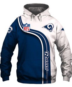 Los Angeles Rams Hoodie 3D Cute Zip Hoodie Pullover Gift for Fans