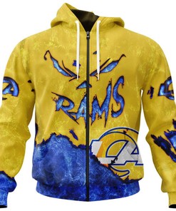 Los Angeles Rams Hoodie 3D Devil Eyes Gift for Fans