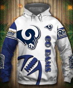 Los Angeles Rams Hoodie 3D Graphic Balls Zip Hoodie Pullover