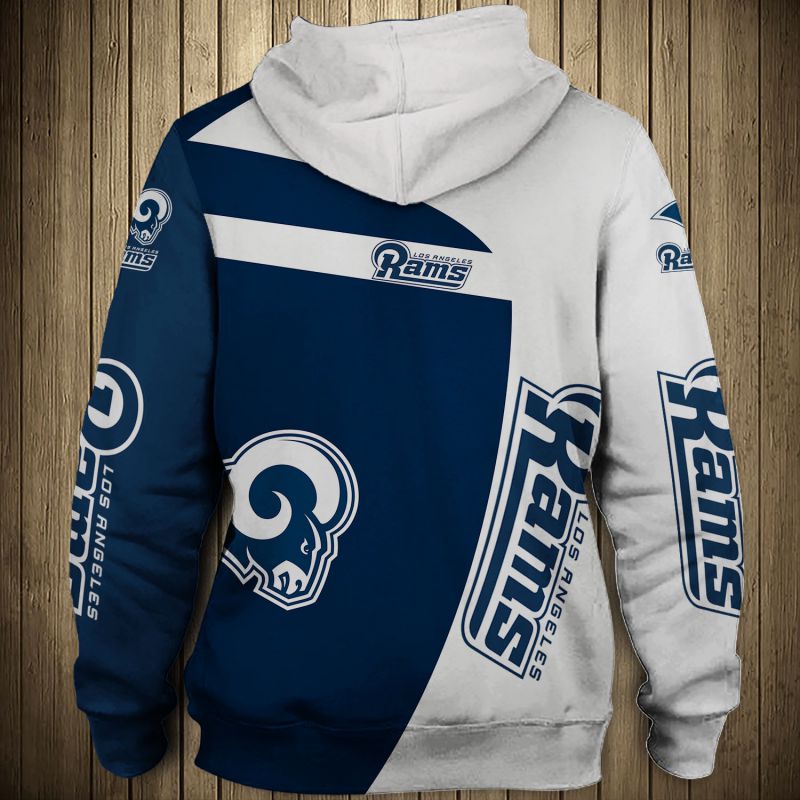 Los Angeles Rams Hoodie 3D Zip Hoodie Pullover Gift for Fans - Image 2