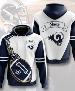 Los Angeles Rams Hoodie Flame Balls Graphic Gift for Fans