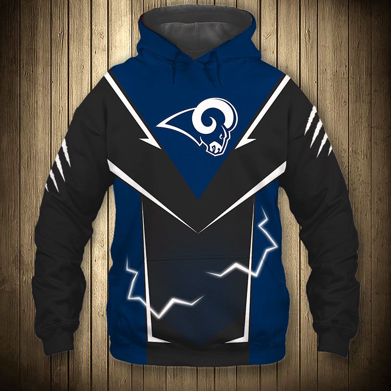 Los Angeles Rams Hoodie Hoodie Lightning Graphic Gifts for Fans - Image 3