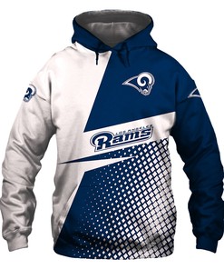 Los Angeles Rams Hoodie Long Sleeve Zip Hoodie for Fan