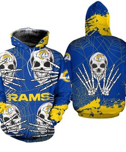 Los Angeles Rams Hoodie Skull for Halloween Graphic