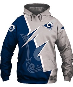 Los Angeles Rams Hoodie Zigzag Graphic Zip Hoodie Gift for Fans