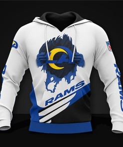 Los Angeles Rams Hoodie Zipper Cool Graphic Gifts for Fans