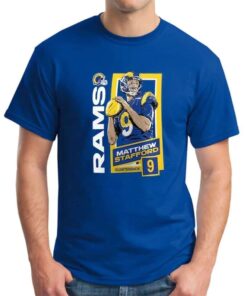 Los Angeles Rams Matthew Stafford 9 Royal Blue Player Graphic T-Shirt