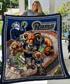 Los Angeles Rams Quilt Blanket Bedding Set Fan Gift