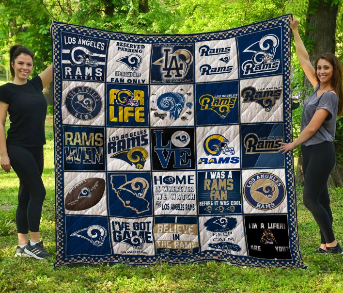 Los Angeles Rams Quilt Blanket Bedding Set for Home Décor