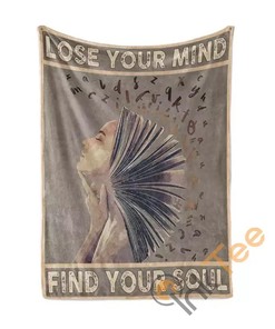 Lose Your Mind Find Your Soul Afro Queen Sherpa Fleece Blanket Gifts for Family, for Couple