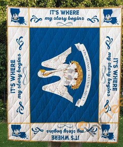 Louisiana It's Whre My Story Begins Quilt Blanket Bedding Set