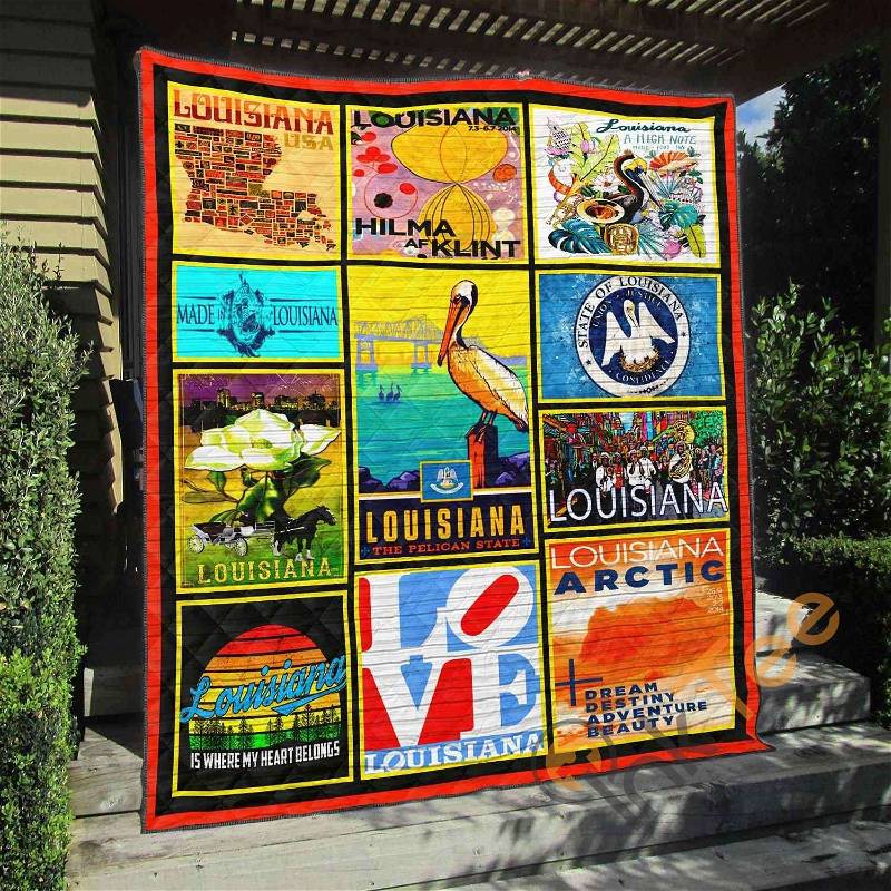 Louisiana Quilt Blanket Bedding Set With Pillowcase Option